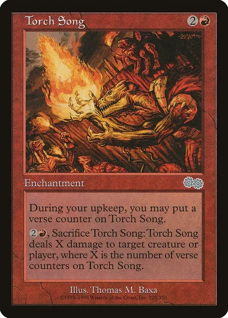 Torch Song, Magic card USG 222 — Urza's Saga set