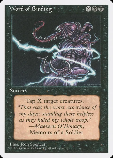 Mots d'entraves, carte Magic 4ED 172 — extension Quatrième Edition