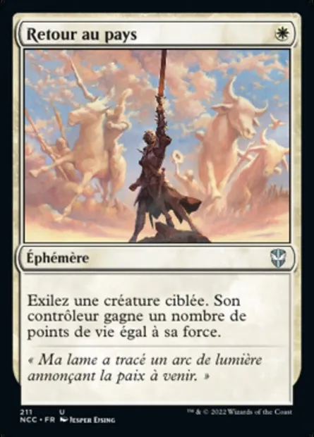 Retour au pays, carte Magic NCC 211 — extension New Capenna Commander