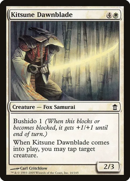Kitsune Dawnblade, Magic card SOK 16 — Saviors of Kamigawa set