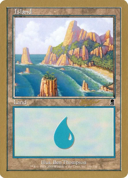 Island, Magic card WC02 shh336a — World Championship Decks 2002 set