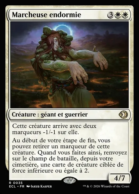 Marcheuse endormie, carte Magic ECL 35 — extension Lorwyn Eclipsed