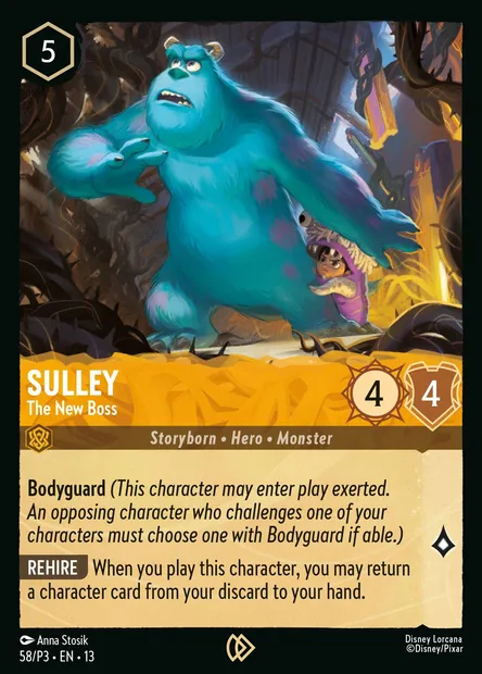 Sulley - The New Boss, Disney Lorcana card P3-058 — P3 set