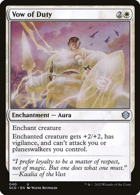 Vow of Duty, Magic card SCD 40 — Starter Commander Decks set