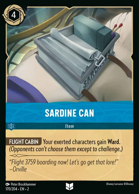 Sardine Can, Disney Lorcana card CH2-170 — Rise of the Floodborn set