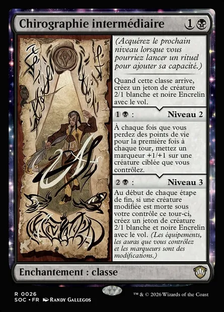 Chirographie intermédiaire, carte Magic SOC 26 — extension Secrets of Strixhaven Commander