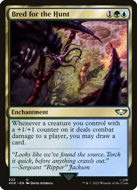 Bred for the Hunt, Magic card 40K 222 — Warhammer 40,000 Commander set