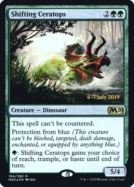 Shifting Ceratops, Magic card PM20 194s — Core Set 2020 Promos set