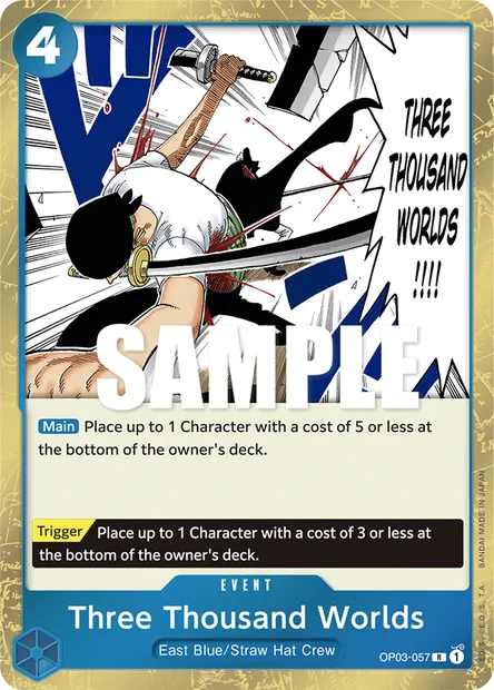 Three Thousand Worlds, One Piece card OP03-057 — PILLARS OF STRENGTH set