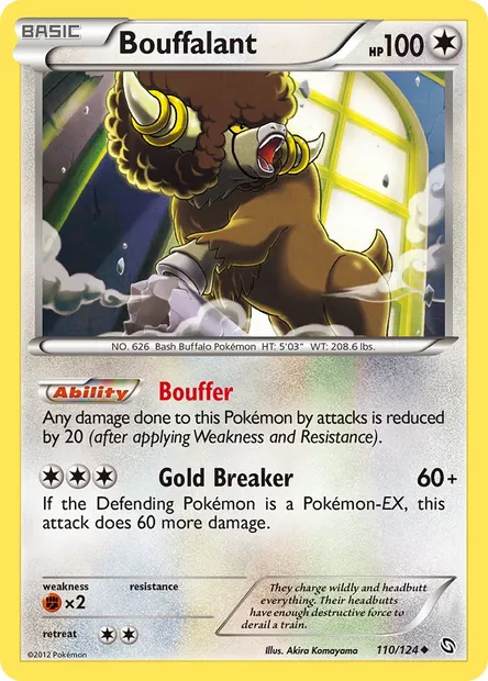 Bouffalant, Pokémon card DRX 110 — Dragons Exalted set
