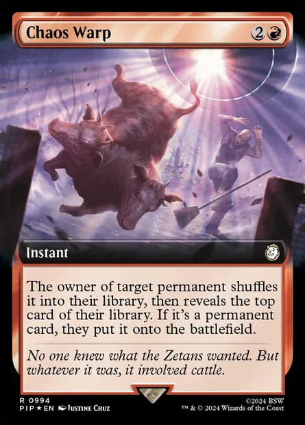 Chaos Warp, Magic card PIP 994 — Fallout set