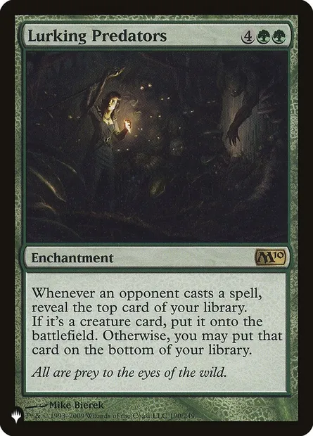 Lurking Predators, Magic card PLST M10-190 — The List set