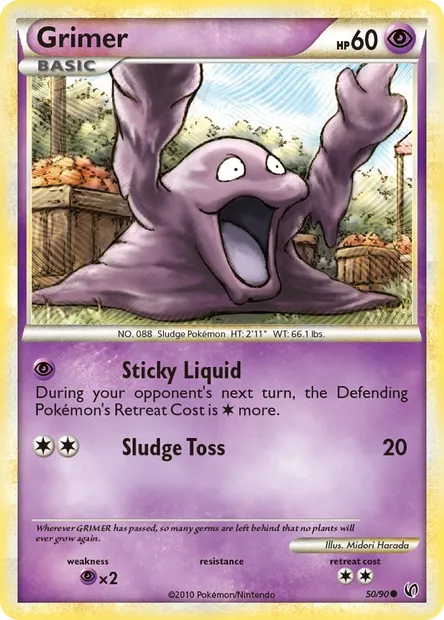 Grimer, Pokémon card UD 50 — Undaunted set