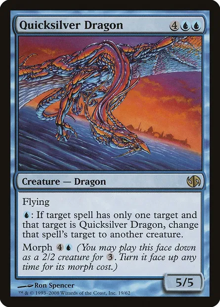 Quicksilver Dragon, Magic card DD2 19 — Duel Decks: Jace vs. Chandra set