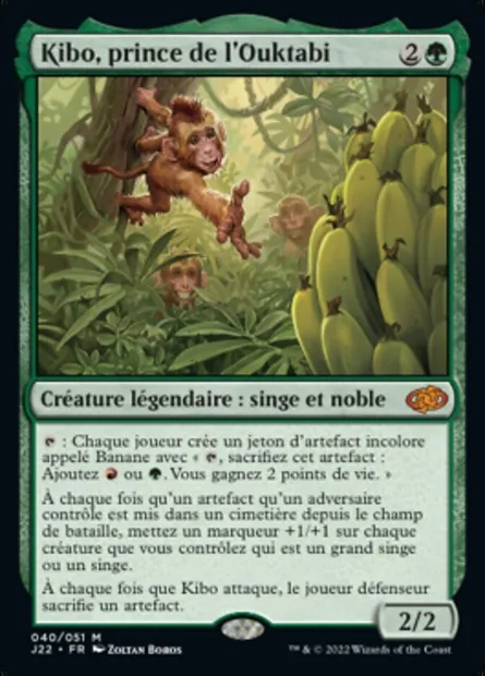 Kibo, prince de l'Ouktabi, carte Magic J22 40 — extension Jumpstart 2022