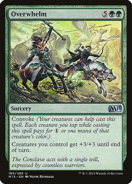 Overwhelm, Magic card M15 189 — Magic 2015 set
