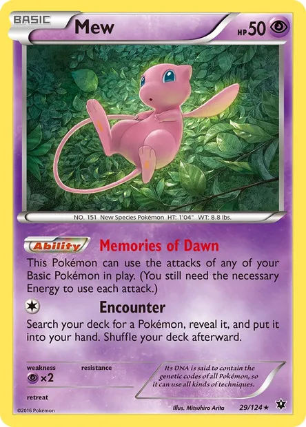 Mew, Pokémon card FCO 29 — Fates Collide set