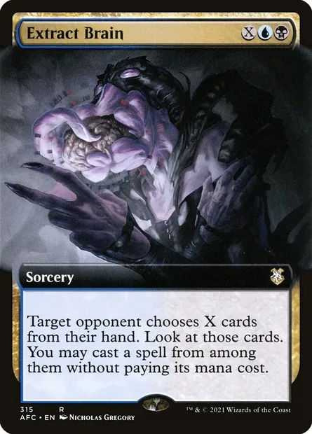 Extract Brain, Magic card AFC 315 — Forgotten Realms Commander set