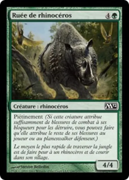 Ruée de rhinocéros, carte Magic M12 196 — extension Magic 2012
