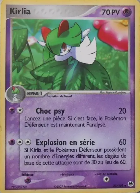 Kirlia, carte Pokémon DF 32 — extension EX Île des Dragons