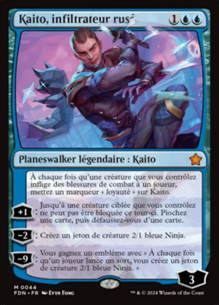 Kaito, infiltrateur rusé, carte Magic FDN 44 — extension Foundations