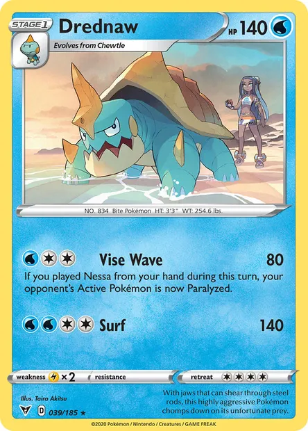 Drednaw, Pokémon card VIV 39 — Vivid Voltage set