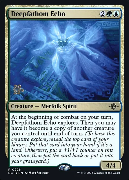 Deepfathom Echo, Magic card PLCI 228s — The Lost Caverns of Ixalan Promos set