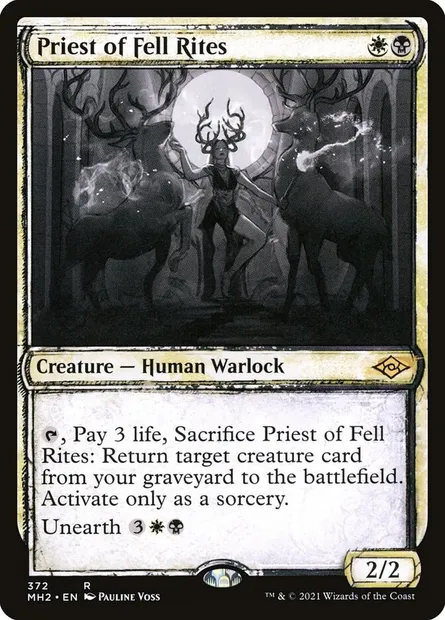 Priest of Fell Rites, Magic card MH2 372 — Modern Horizons 2 set