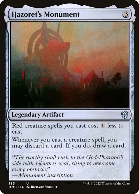 Hazoret's Monument, Magic card DMC 183 — Dominaria United Commander set