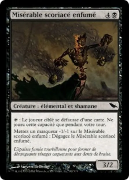 Misérable scoriacé enfumé, carte Magic SHM 60 — extension Sombrelande