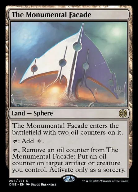 La Façade monumentale, carte Magic PONE 255p — extension Phyrexia: All Will Be One Promos