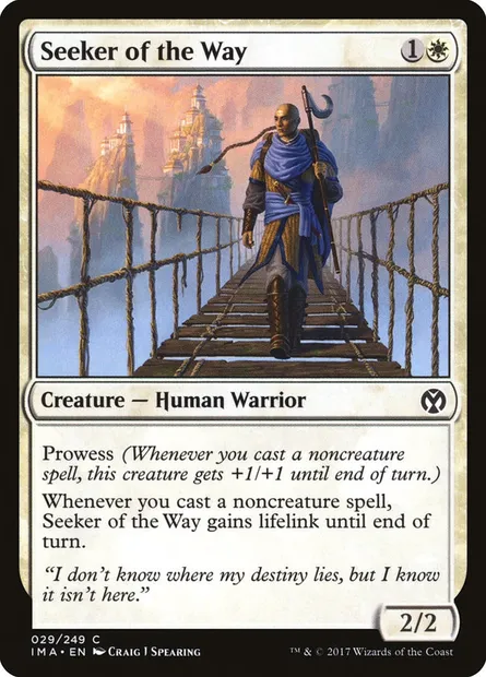 Seeker of the Way, Magic card IMA 29 — Iconic Masters set