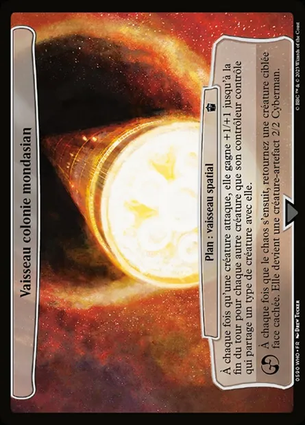Vaisseau colonie mondasian, carte Magic WHO 590 — extension Doctor Who