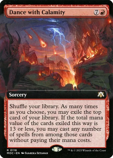 Dance with Calamity, Magic card MOC 116 — March of the Machine Commander set