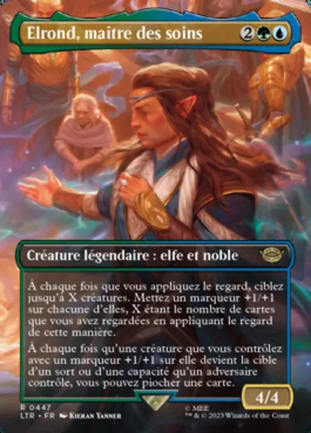 Elrond, maître des soins, carte Magic LTR 447 — extension Le Seigneur des Anneaux : chroniques de la Terre du Milieu