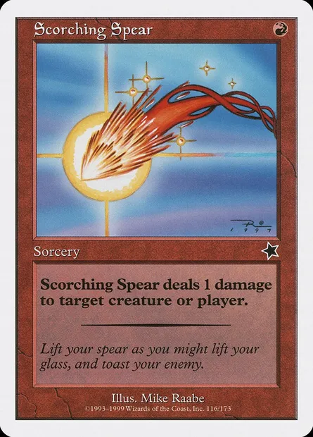 Scorching Spear, Magic card S99 116 — Starter 1999 set