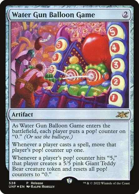 Water Gun Balloon Game, carte Magic UNF 538 — extension Unfinity