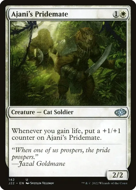 Ajani's Pridemate, Magic card J22 142 — Jumpstart 2022 set