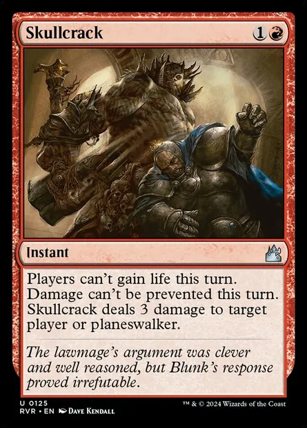 Skullcrack, Magic card RVR 125 — Ravnica Remastered set