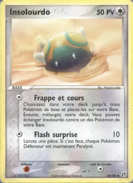 Insolourdo, carte Pokémon SS 60 — extension EX Tempête de sable