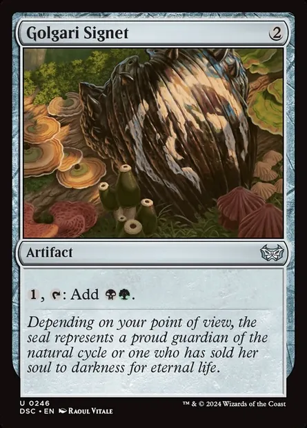 Golgari Signet, Magic card DSC 246 — Duskmourn: House of Horror Commander set