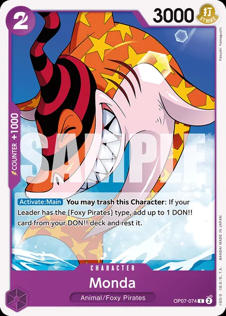 Monda, carte One Piece OP07-074 — extension 500 YEARS IN THE FUTURE