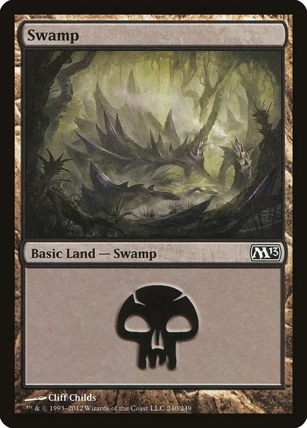 Swamp, Magic card M13 240 — Magic 2013 set