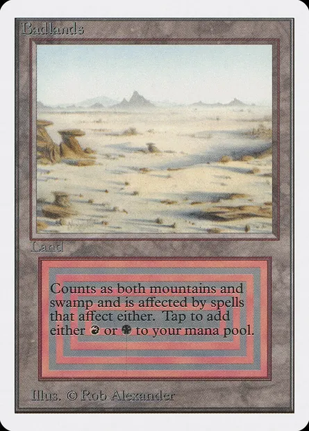 Badlands, Magic card 2ED 278 — Unlimited Edition set