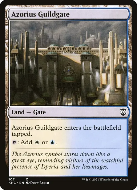 Azorius Guildgate, Magic card KHC 107 — Kaldheim Commander set