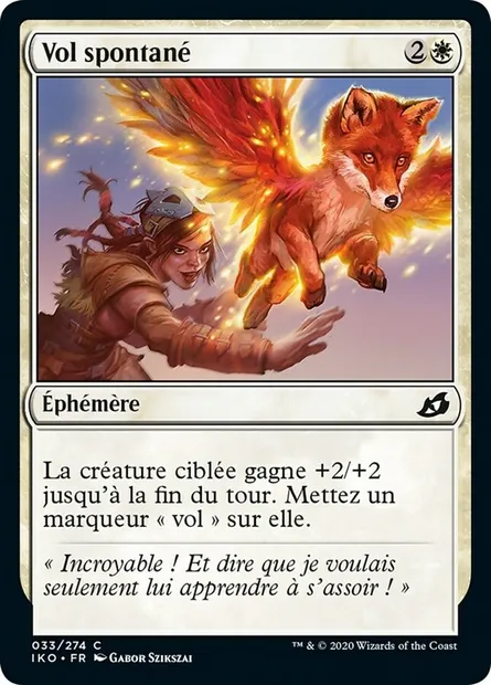 Vol spontané, carte Magic IKO 33 — extension Ikoria: Lair of Behemoths