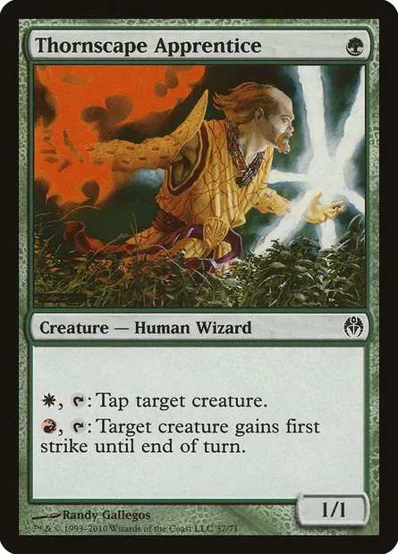 Thornscape Apprentice, Magic card DDE 37 — Duel Decks: Phyrexia vs. the Coalition set
