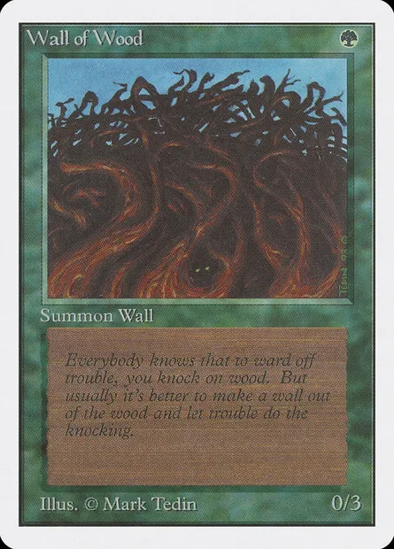 Wall of Wood, Magic card 2ED 226 — Unlimited Edition set