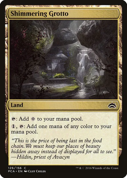 Shimmering Grotto, Magic card PCA 126 — Planechase Anthology set