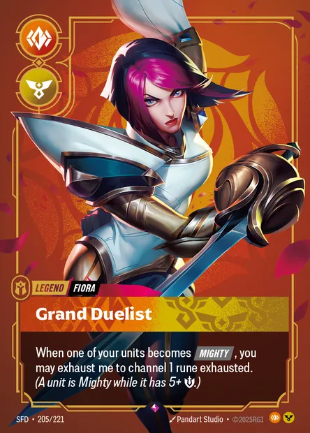 Grand Duelist, Riftbound card SFD 205 — Spiritforged set